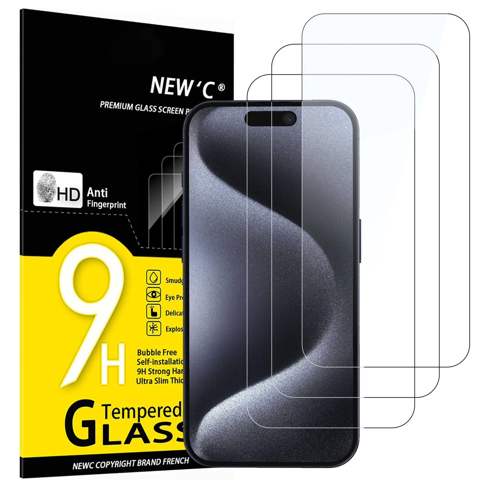 iPhone15 Plus 128GB ブラック　新品ガラスフィルム３枚付 iPhone15 Plus 15ProMax ガラスフィルム 3枚 フィルム